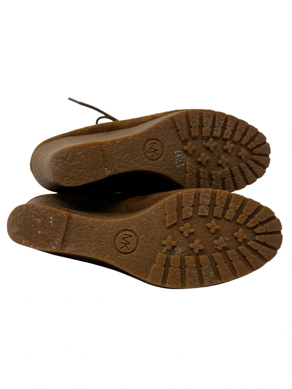 MICHAEL Michael Kors Brown Suede Lace-Up Wedge Ankle Boots
